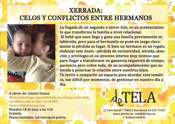 Charla Gratuita: Celos y conflictos entre hermanos